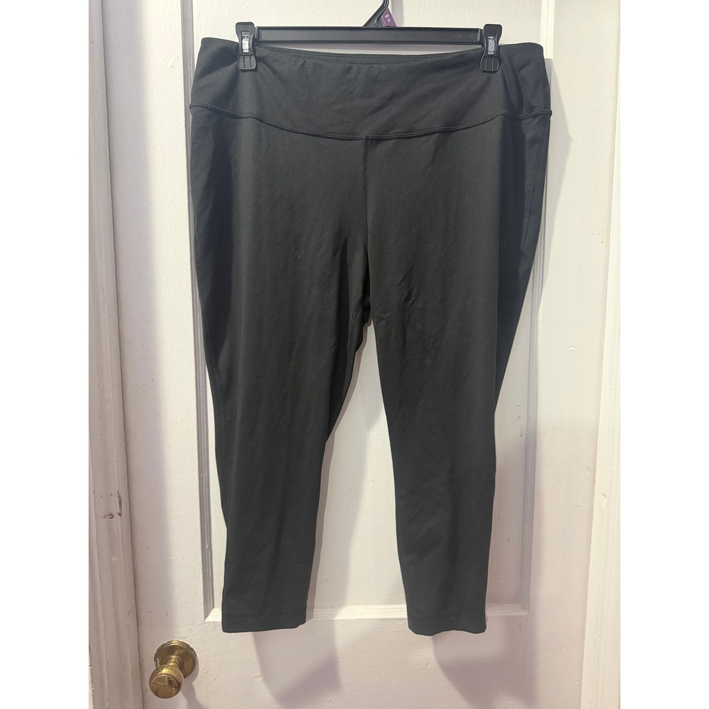 Cato Black Cropped Leggings Plus Size 18/20W Capri Activewear Pants